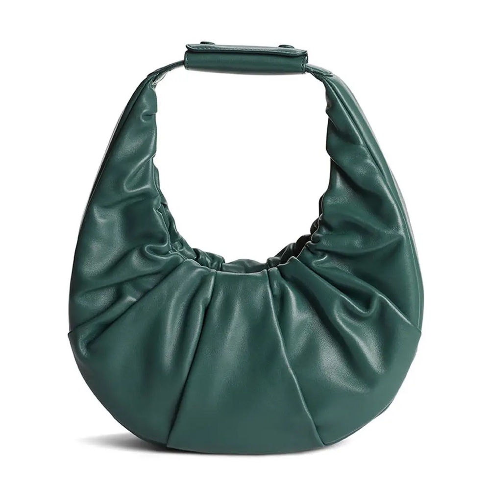 staud half moon bag in hunter green